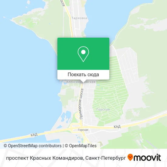 Карта проспект Красных Командиров