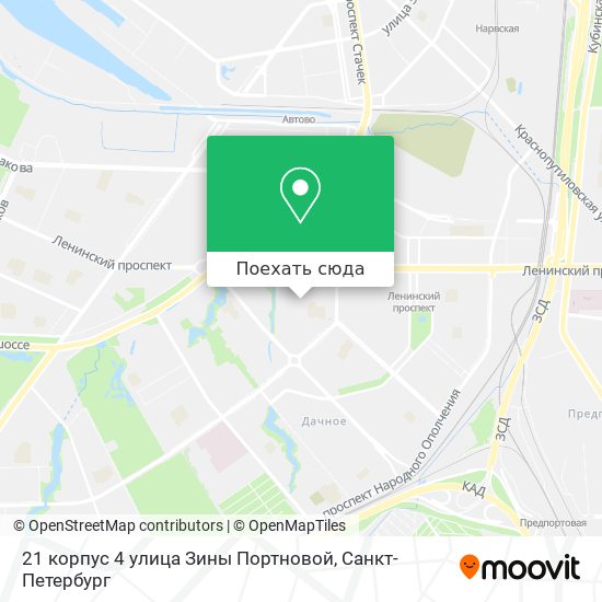Карта 21 корпус 4 улица Зины Портновой