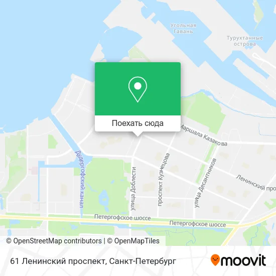 Карта 61 Ленинский проспект