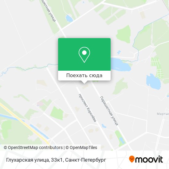 Карта Глухарская улица, 33к1