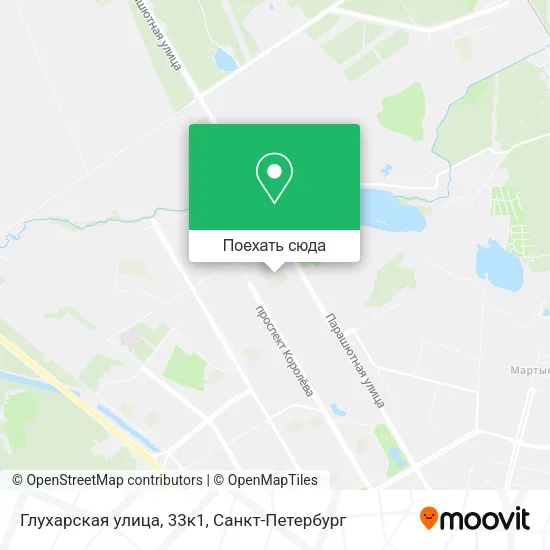Карта Глухарская улица, 33к1
