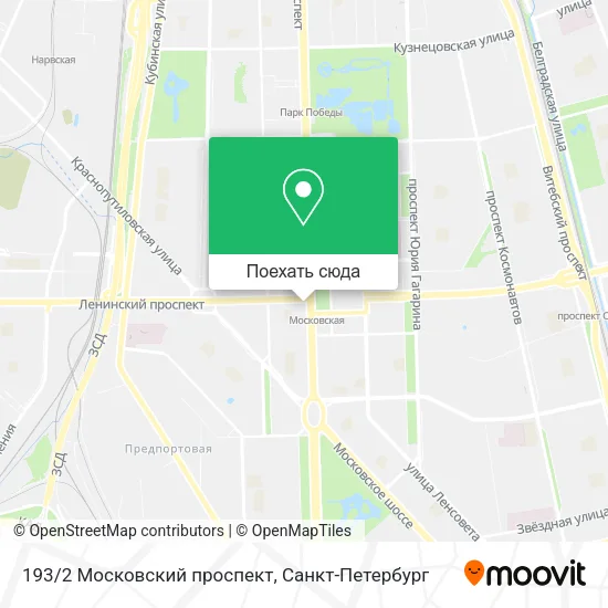 Карта 193/2 Московский проспект