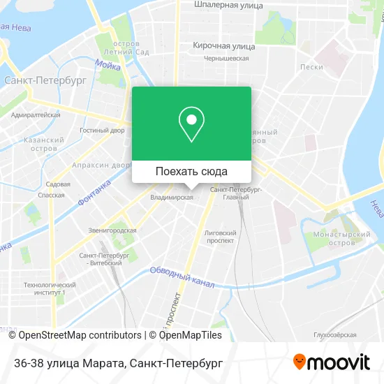 Карта 36-38 улица Марата