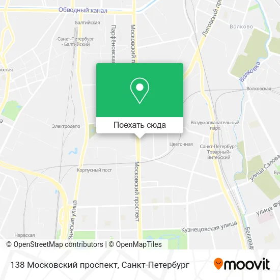 Карта 138 Московский проспект