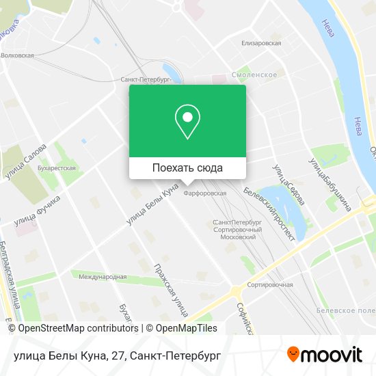 Карта улица Белы Куна, 27
