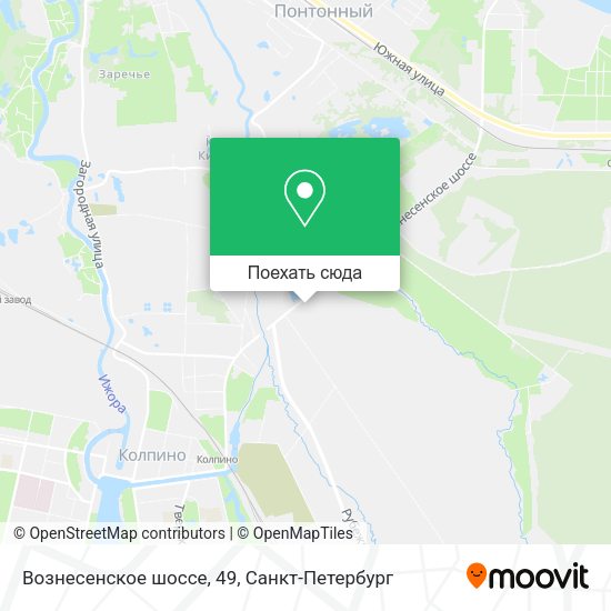 Карта Вознесенское шоссе, 49