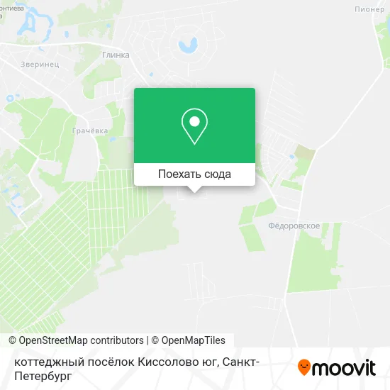 Карта коттеджный посёлок Киссолово юг