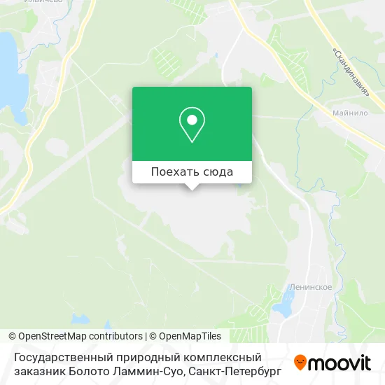 Карта Государственный природный комплексный заказник Болото Ламмин-Суо
