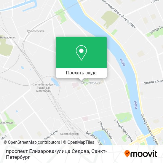 Карта проспект Елизарова / улица Седова