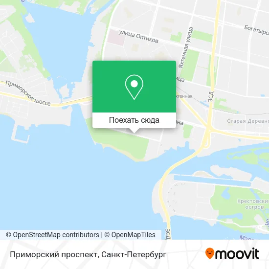 Карта Приморский проспект