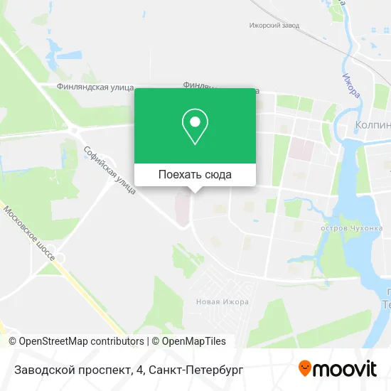 Карта Заводской проспект, 4