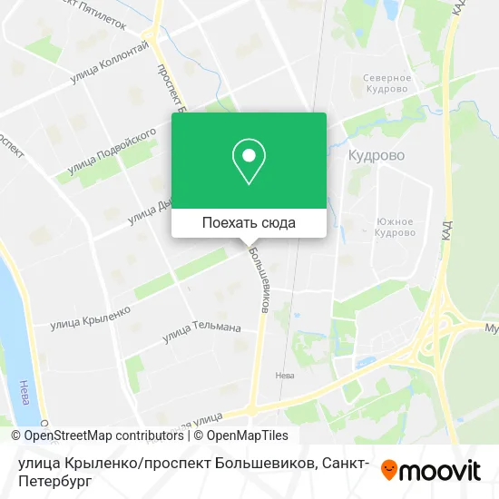 Карта улица Крыленко / проспект Большевиков
