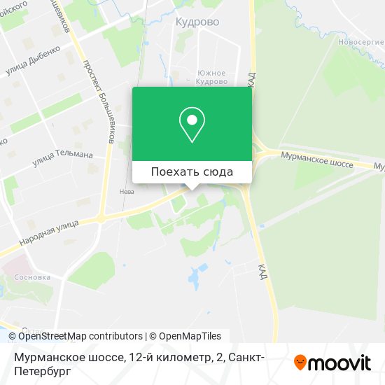 Карта Мурманское шоссе, 12-й километр, 2