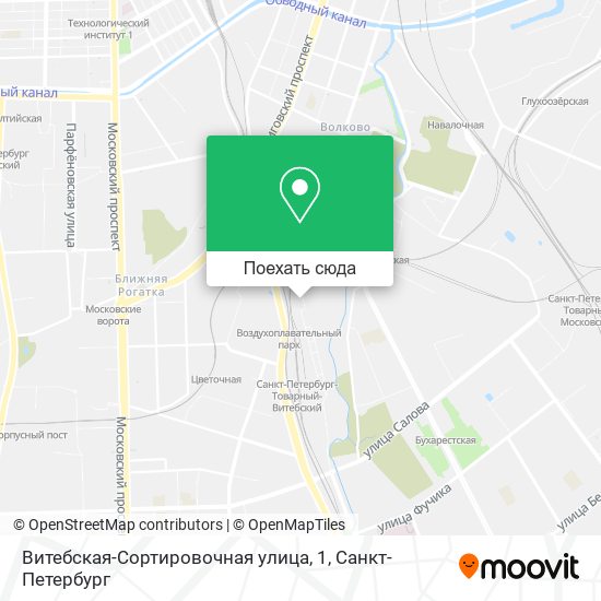 Карта Витебская-Сортировочная улица, 1