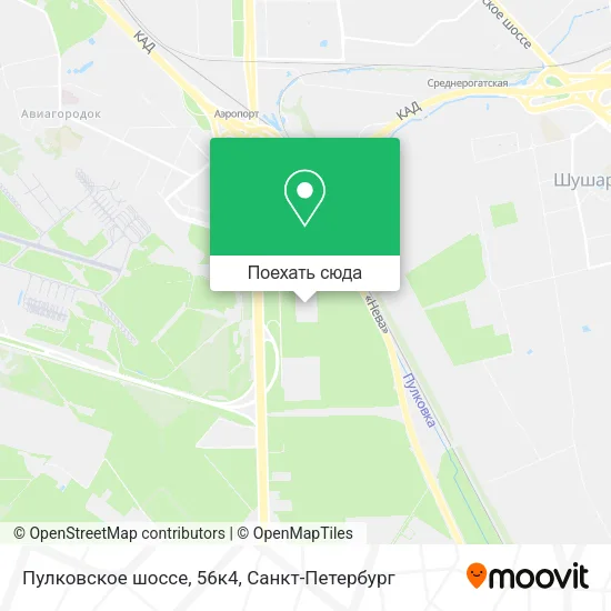 Карта Пулковское шоссе, 56к4