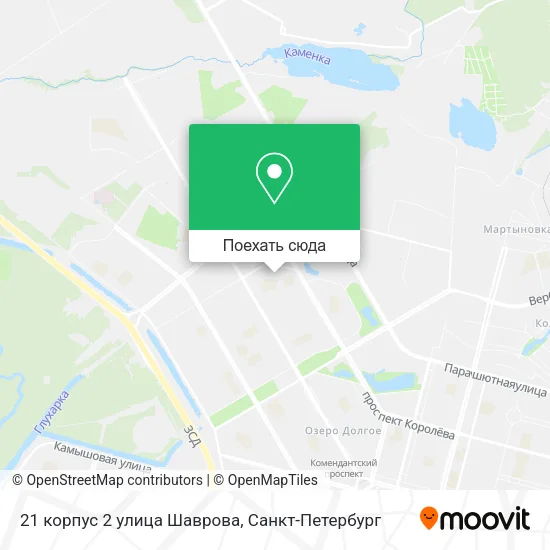 Карта 21 корпус 2 улица Шаврова