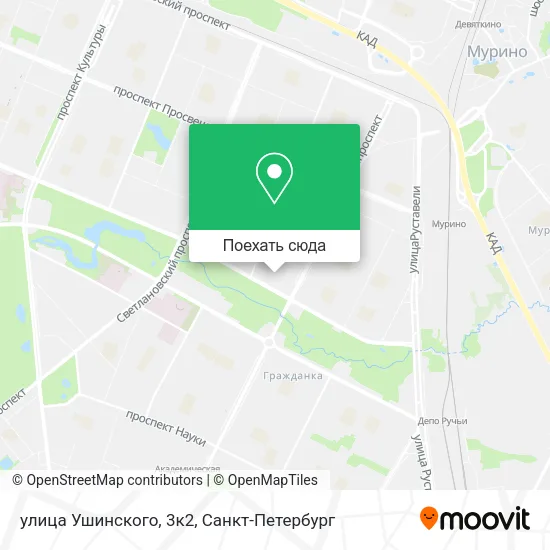 Карта улица Ушинского, 3к2