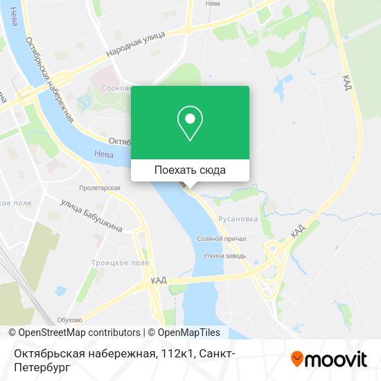 Карта Октябрьская набережная, 112к1
