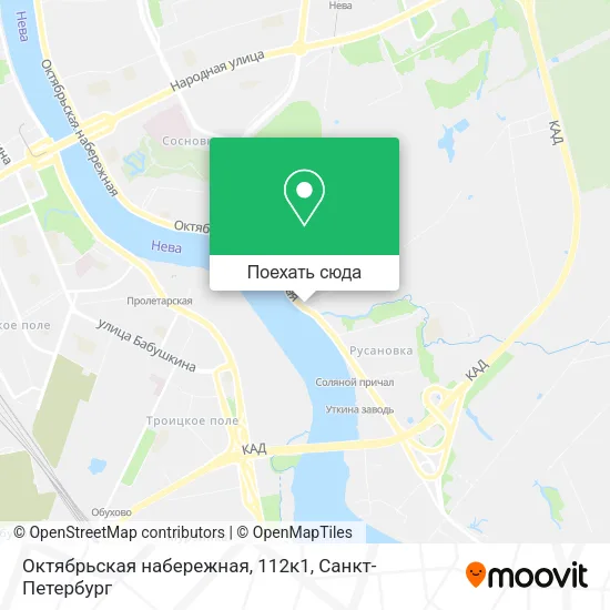 Карта Октябрьская набережная, 112к1