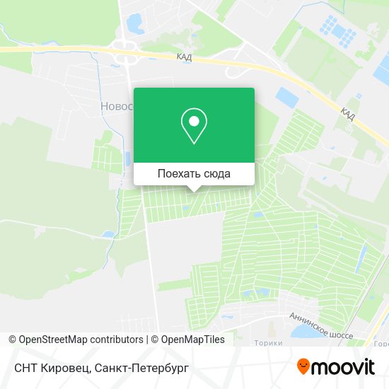 Карта СНТ Кировец