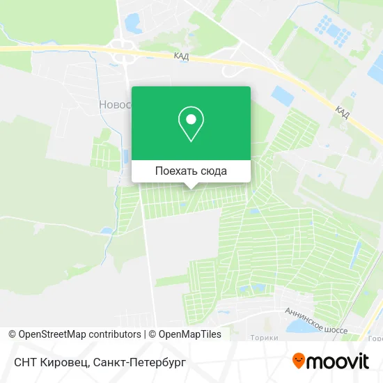 Карта СНТ Кировец