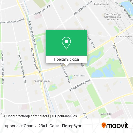 Карта проспект Славы, 23к1