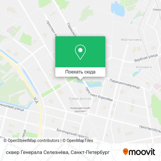 Карта сквер Генерала Селезнёва