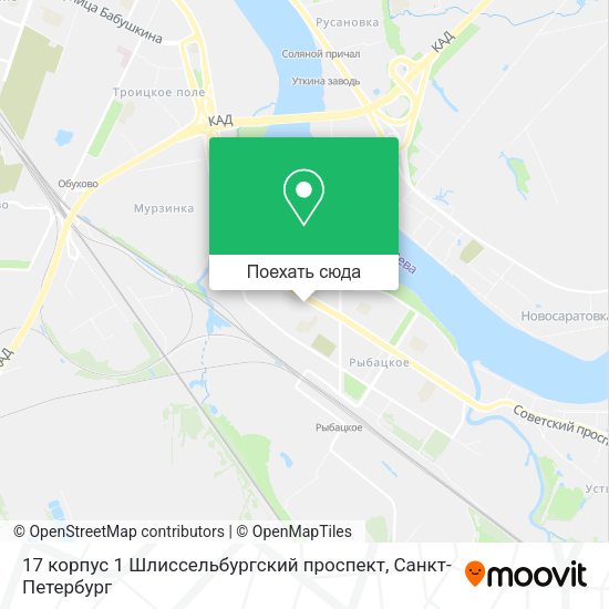 Карта 17 корпус 1 Шлиссельбургский проспект