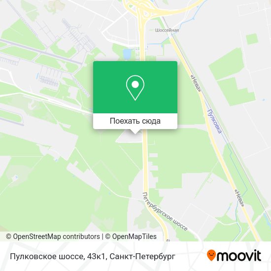 Карта Пулковское шоссе, 43к1