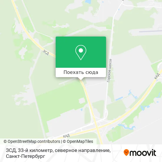 Карта ЗСД, 33-й километр, северное направление