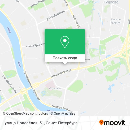Карта улица Новосёлов, 51