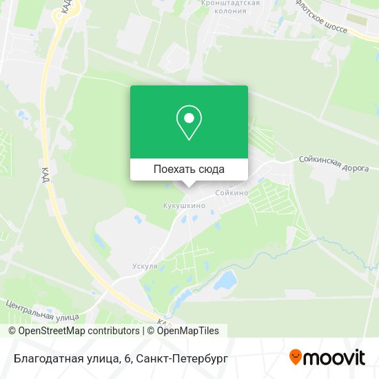 Карта Благодатная улица, 6