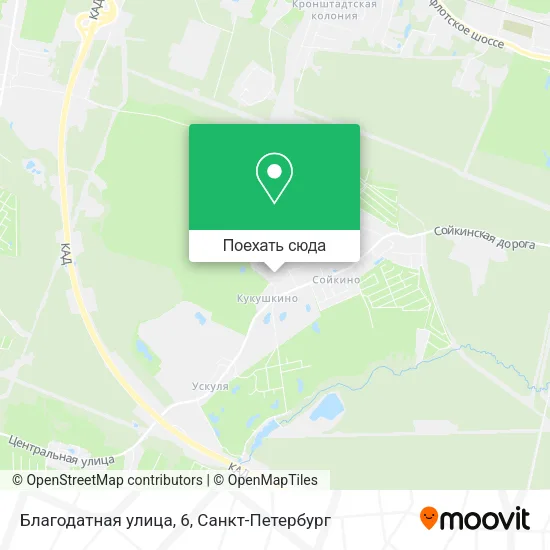 Карта Благодатная улица, 6