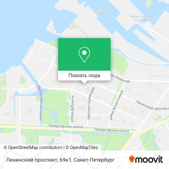 Карта Ленинский проспект, 69к1
