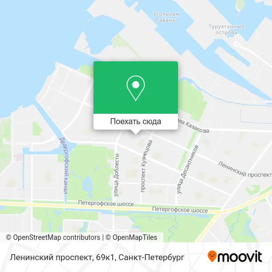 Карта Ленинский проспект, 69к1