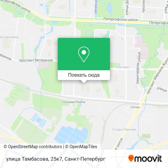 Карта улица Тамбасова, 25к7