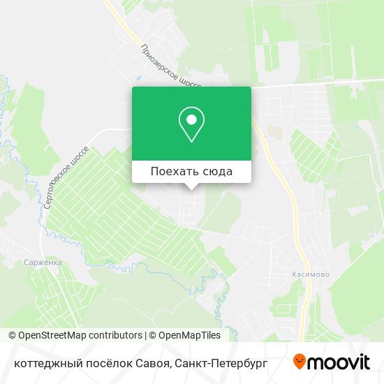 Карта коттеджный посёлок Савоя