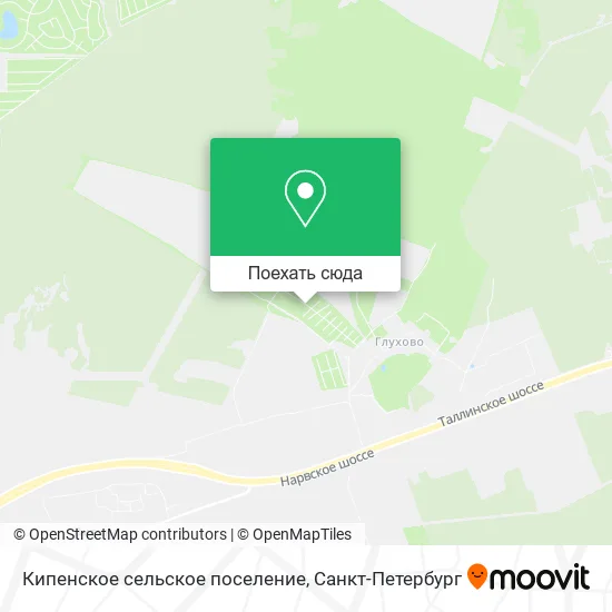 Карта Кипенское сельское поселение