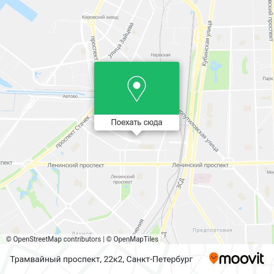 Карта Трамвайный проспект, 22к2
