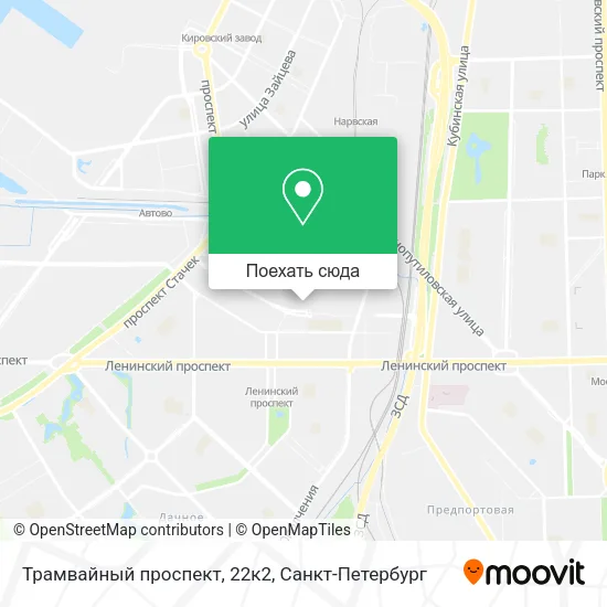 Карта Трамвайный проспект, 22к2
