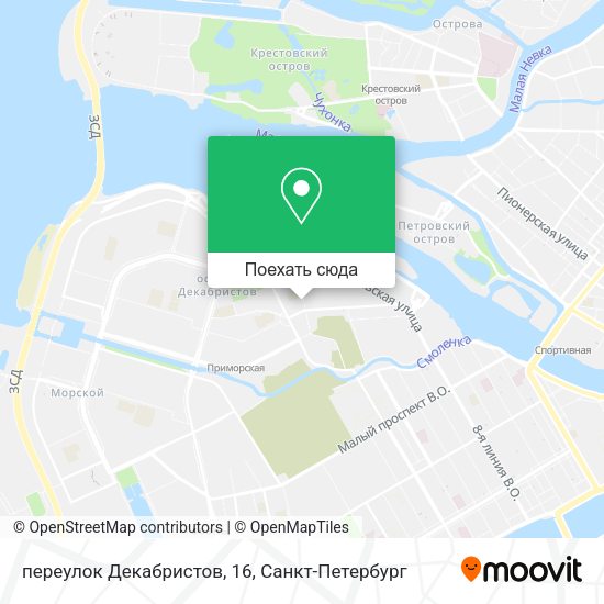 Карта переулок Декабристов, 16