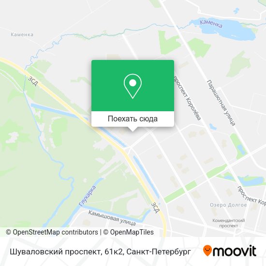 Карта Шуваловский проспект, 61к2
