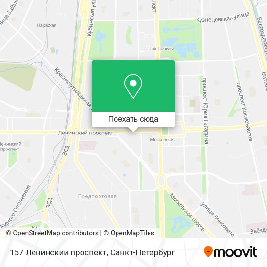 Карта 157 Ленинский проспект
