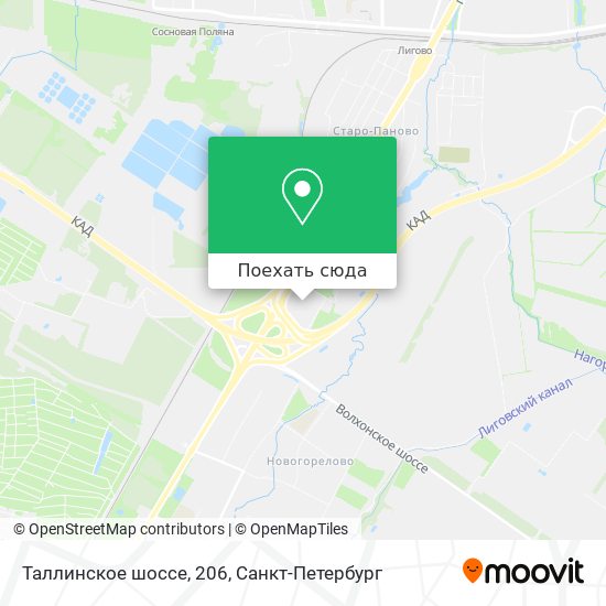 Карта Таллинское шоссе, 206