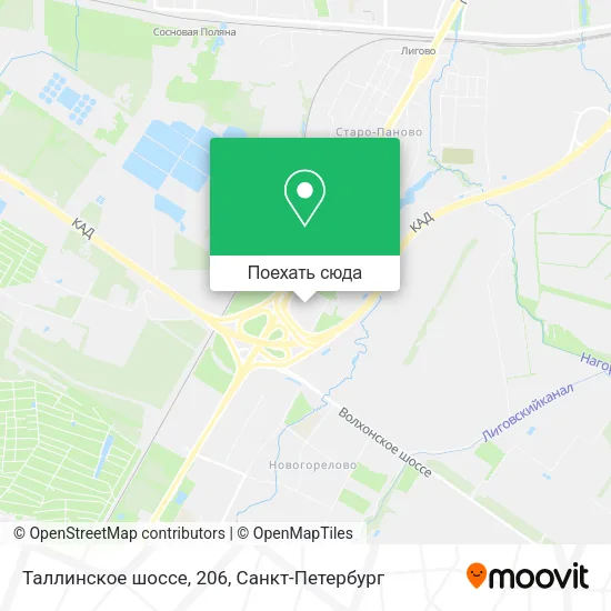 Карта Таллинское шоссе, 206