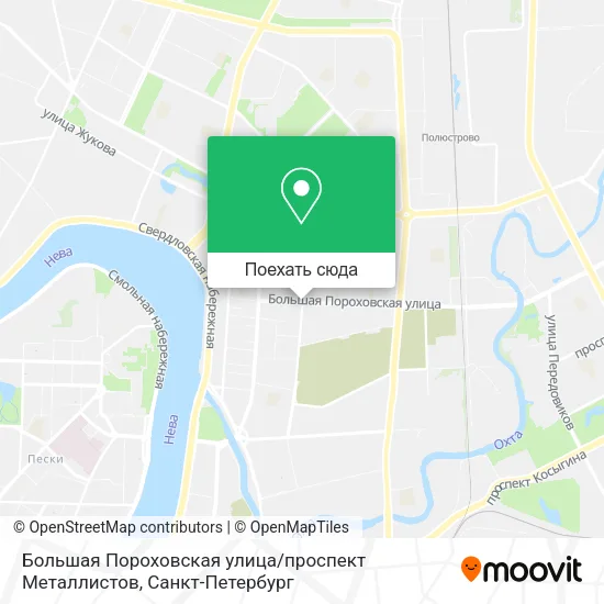Карта Большая Пороховская улица / проспект Металлистов