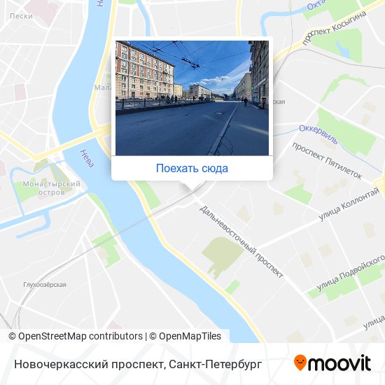 Новочеркасская санкт петербург на карте