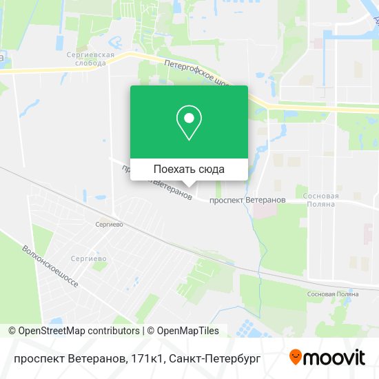 Карта проспект Ветеранов, 171к1