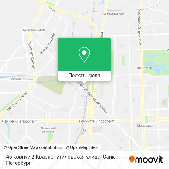 Карта 46 корпус 2 Краснопутиловская улица