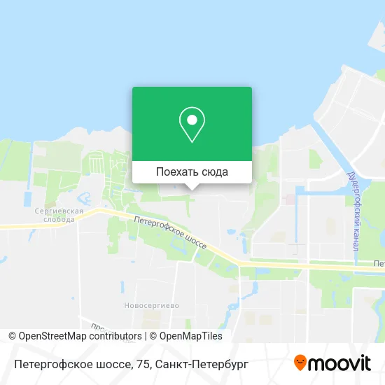 Карта Петергофское шоссе, 75